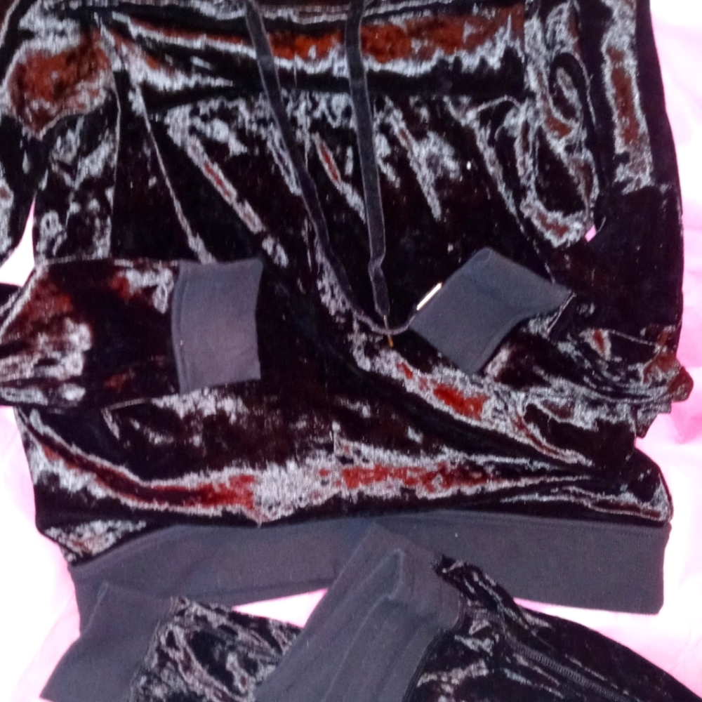 Women's or juniors velvet black Betsey Johnson jumpsuit